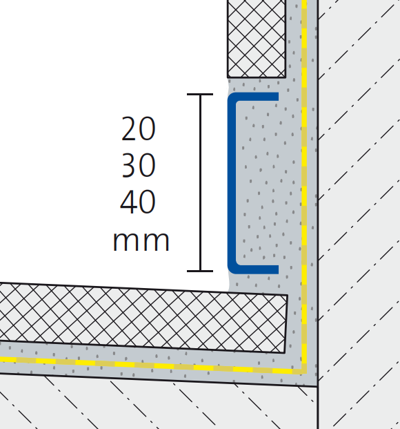 Wall Connecting Profile for Inclined Wedge 01