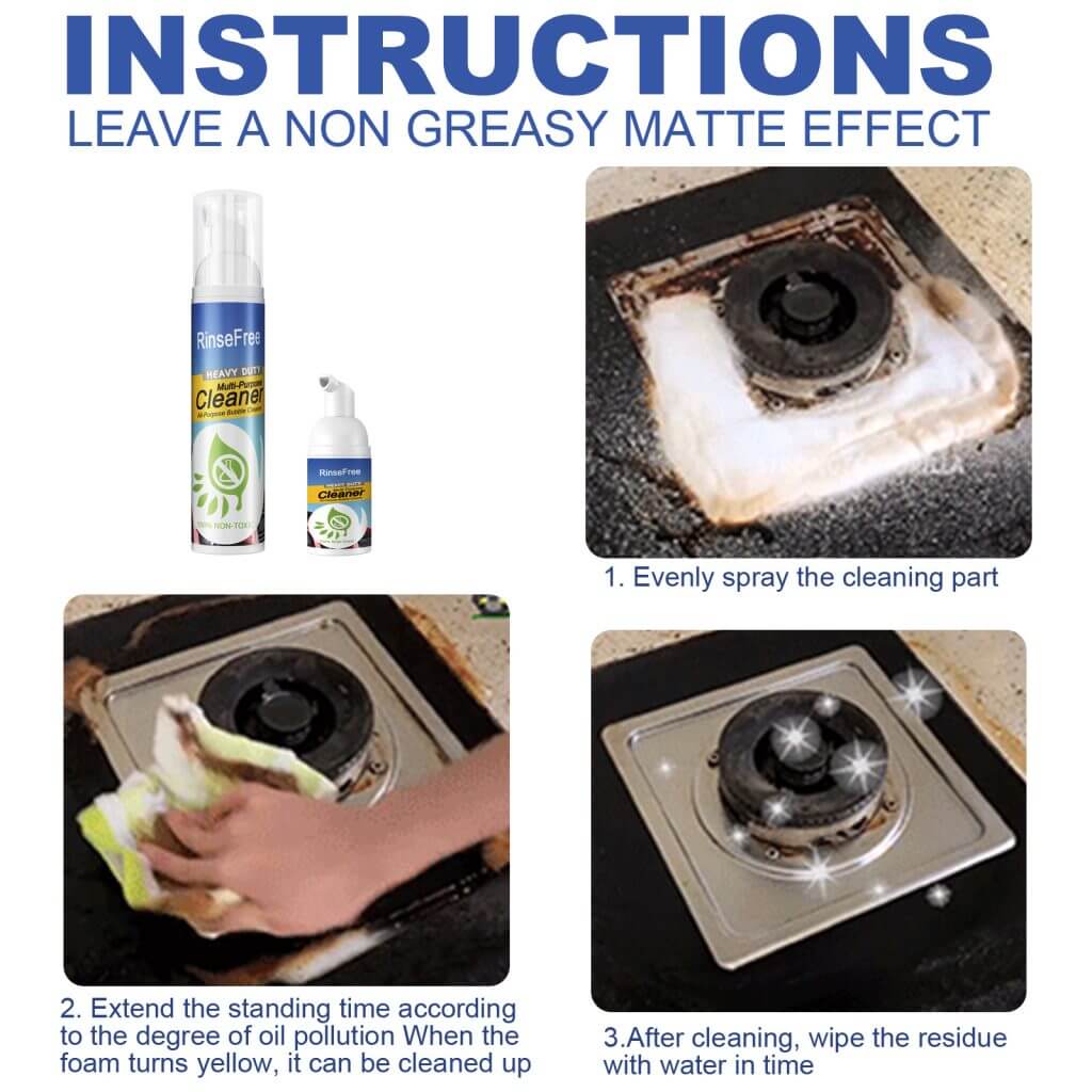 Allpurpose bubble cleaner Best Kitchen Cleaner Foam from a