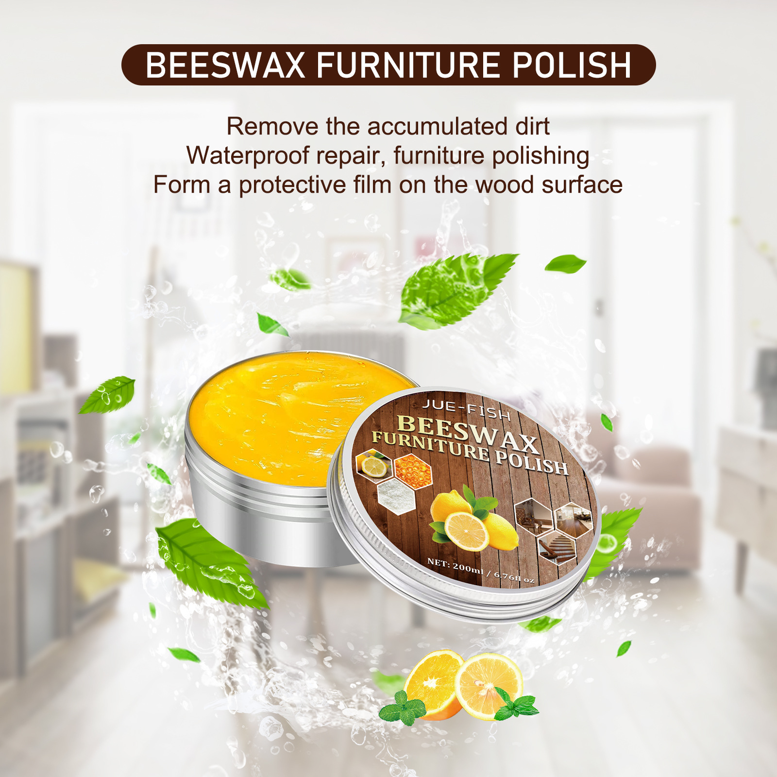 Natural Beeswax for Furniture Care Best Cleaner Foam from a