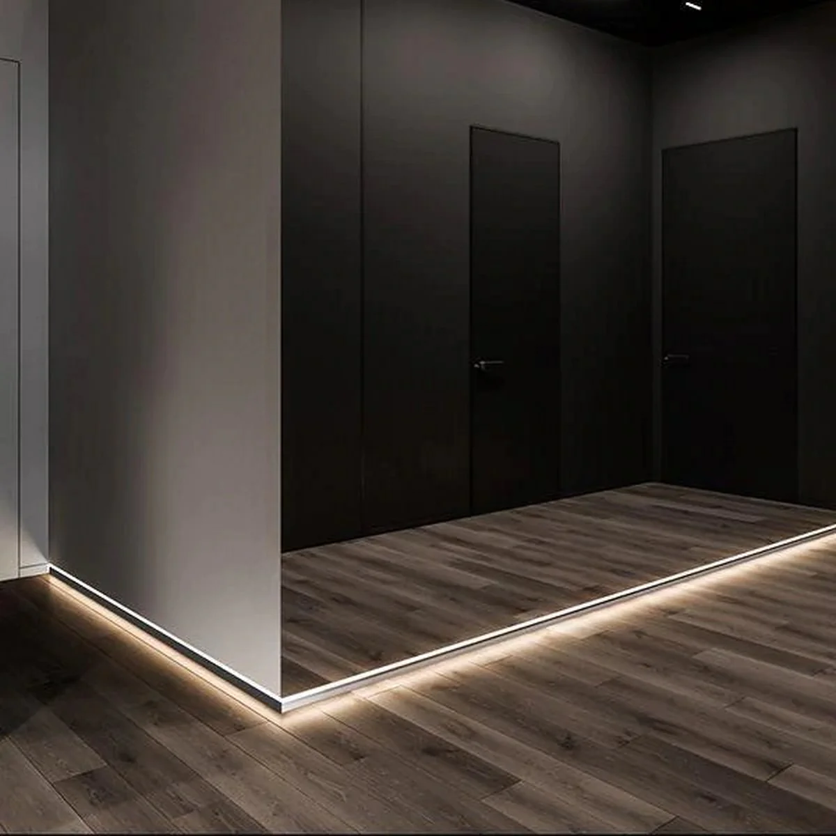 baseboard led lighting room