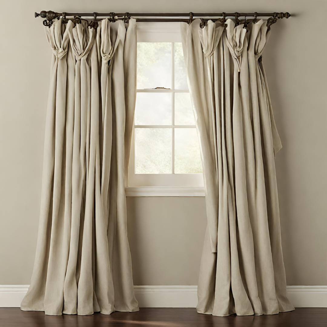 double french return curtain rod 