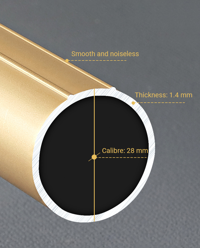 gold curtain rod size