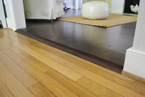 The Elevated tile to wood floor  Transition