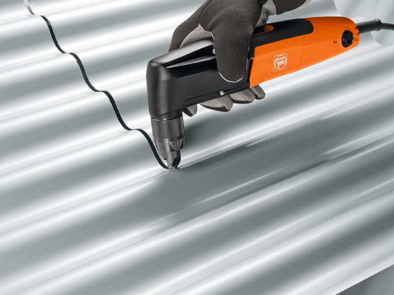 use nibblers to cut metal roofing