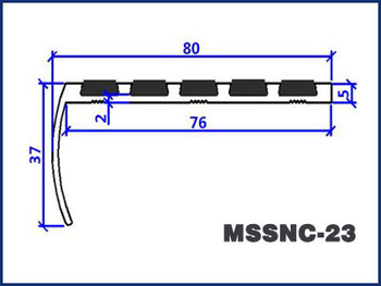 Aluminum Stair Nosing With Carborundum Insert 21