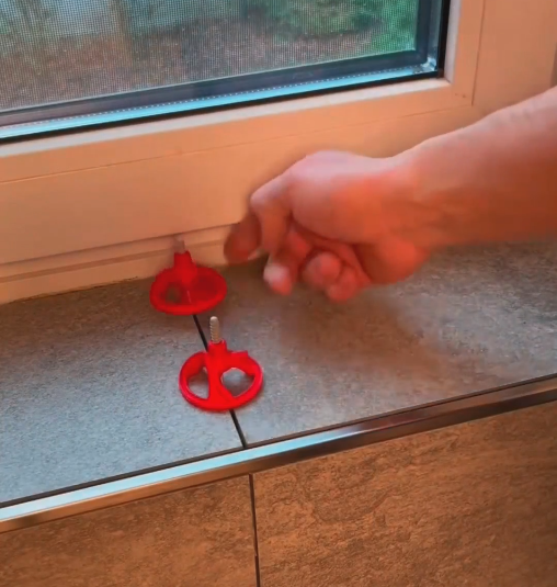 Use tile leveling system when tiling