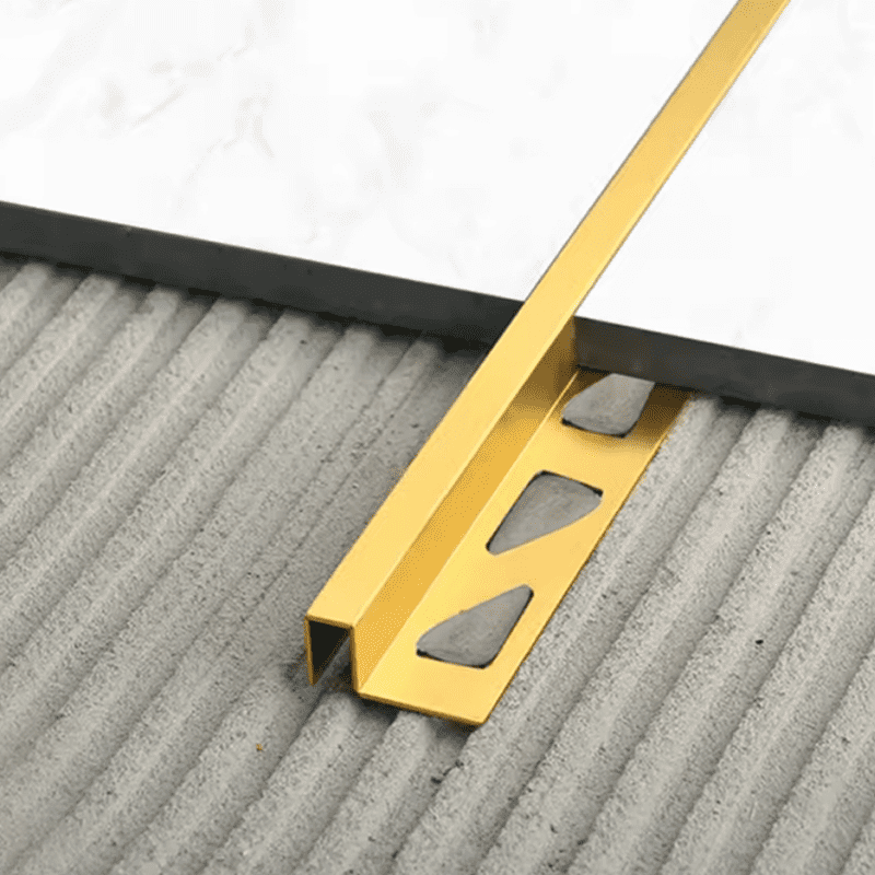 brass square edge tile trim
