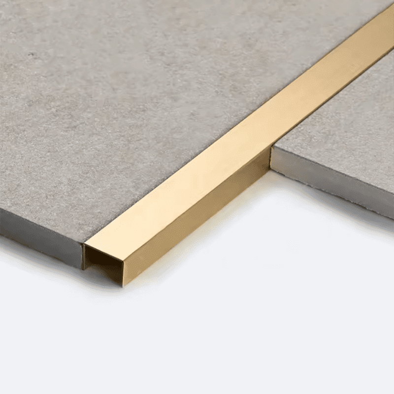 brass u shaped trim for tile