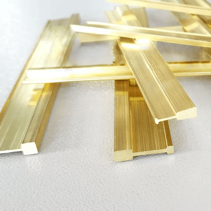 Flat Bar Brass Tile Corner Trim - 2mm T Strip - Duty Free