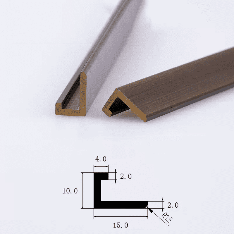 Straight Edge 8mm Brass Tile Trim 2.5m Length