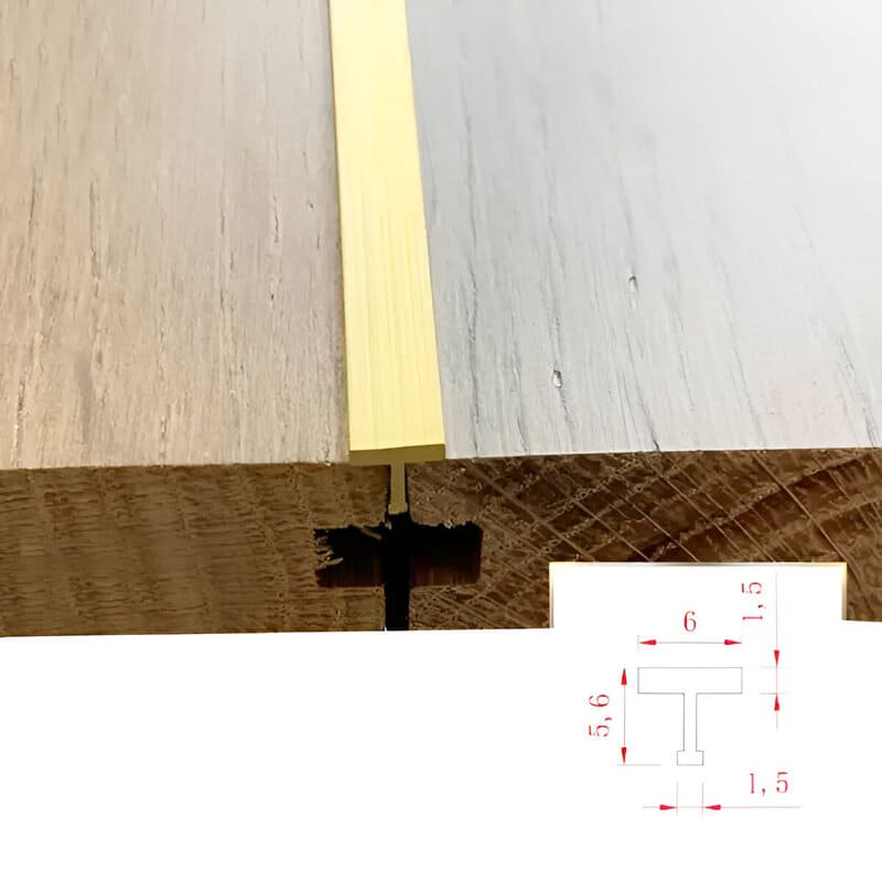 T Shaped Brass Transition Strip