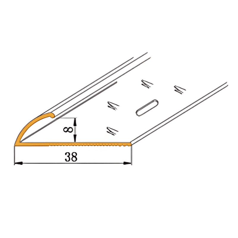 8mm Single Side Laminate to Carpet Transition Strip