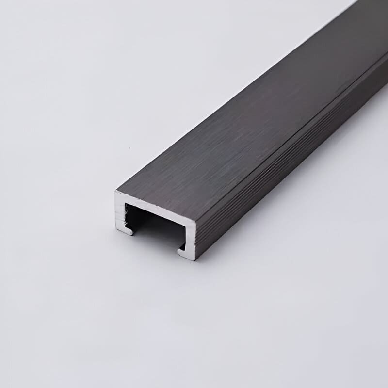 Black Brushed U Shaped Aluminum Tile Trim Edge 12mm