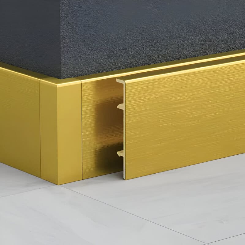 Gold Brushed Finish Stainless Steel Skirting 2.5M