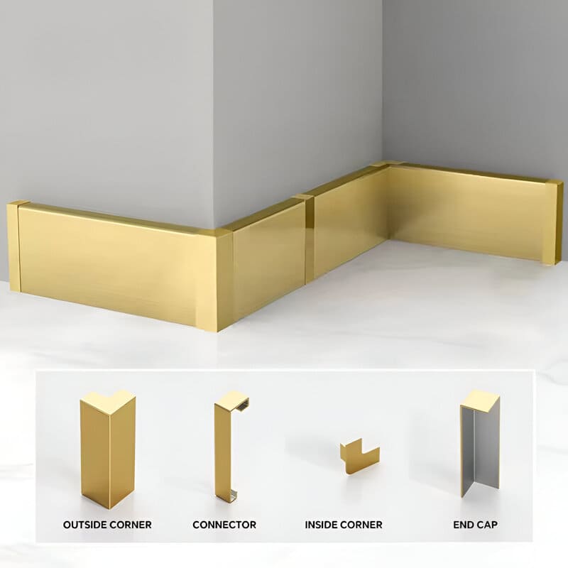 Polished Gold Stainless Steel Baseboard Canada Style