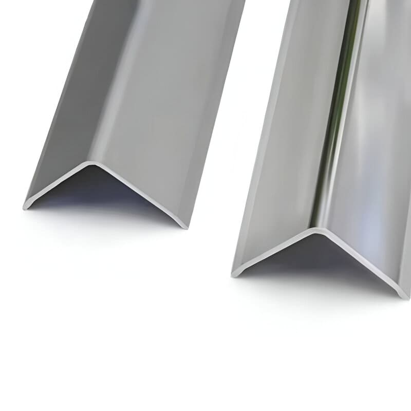 Polished Silver Aluminum Corner Trim for Wall