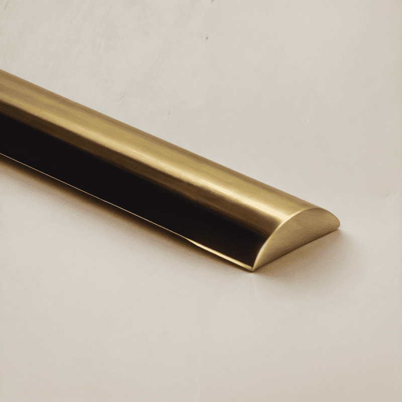 Polished Half Round Brass Bar