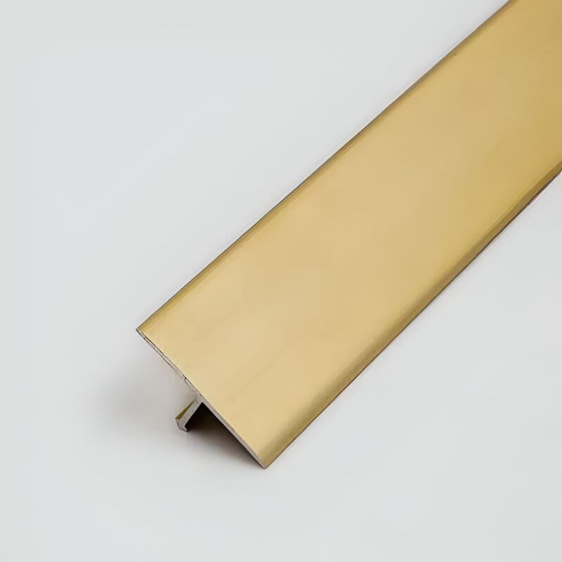 Powder Coated Gold T Aluminum Trim 2m