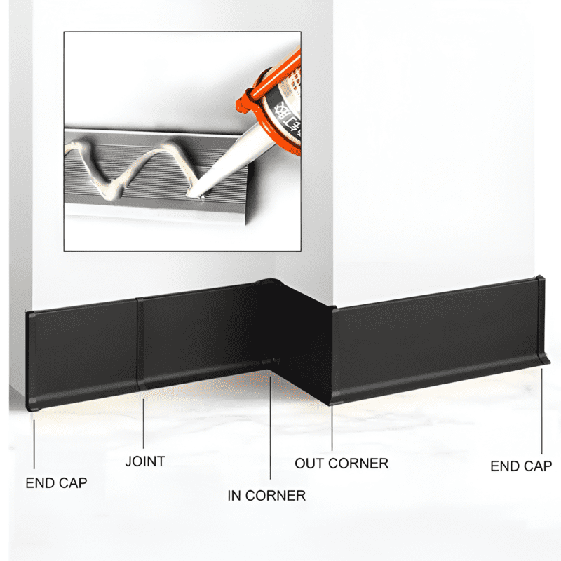 Self-Adhesive Aluminum Skirting Board 02