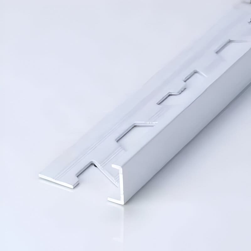 Straight Edge Powder White Aluminum Tile Edge Trim