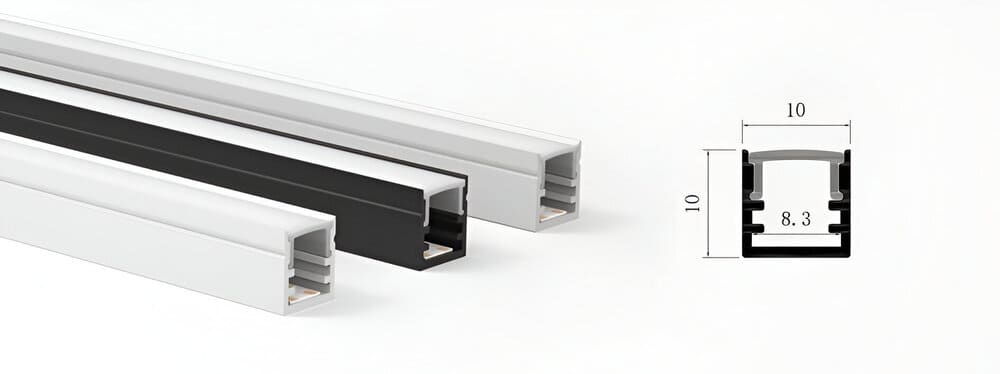 1010 Surface Mounted Aluminum Extrusion Profile for LED