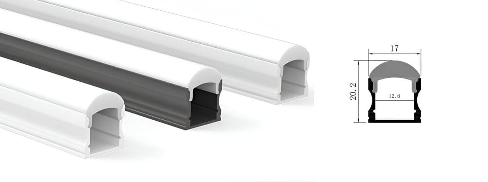 1715B Surface Mount Extrusion LED Profiles with Lens