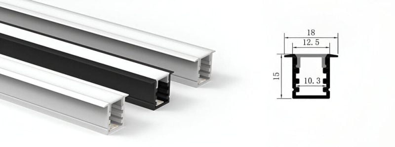 1815 Recessed LED Strip Lighting Aluminum Extrusion