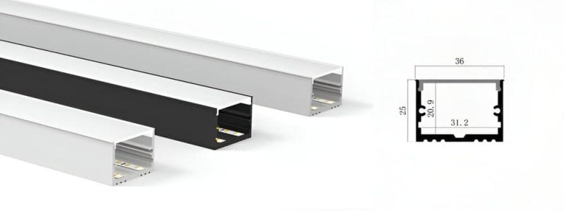 3625A Aluminium LED-Leiste Decke Aufputz Flush Mount