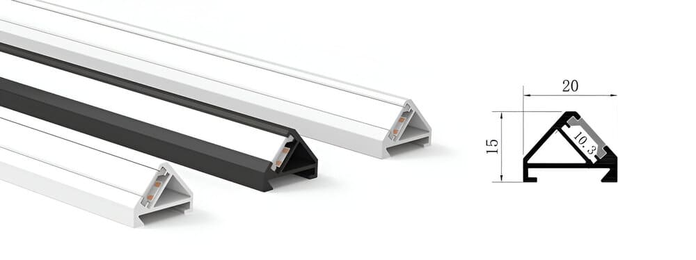 Corner Aluminium LED Profile 2015 ANOD.