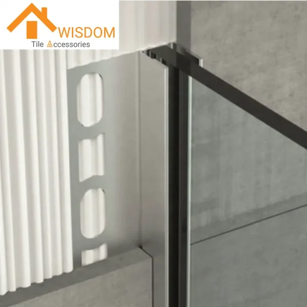6063 Aluminum Shower Glass Tile Profiles 1.2mm for Wall and Floor