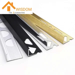 8mm/10mm/12mm/20mm Aluminum Chrome L-Shaped Tile Trim