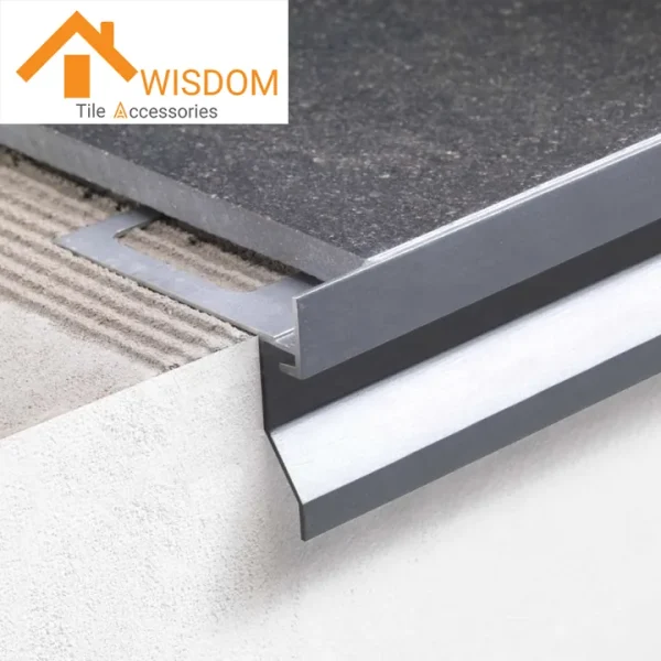 Aluminum Balcony Tile Trim Profiles 1.2mm Custom Finish