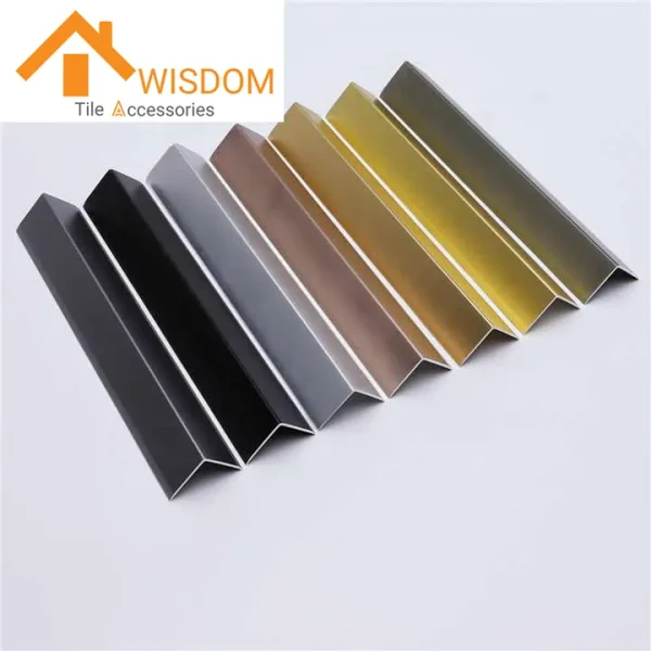 Aluminum Corner Right Angle Edge Tile Trim 1.2mm Thickness