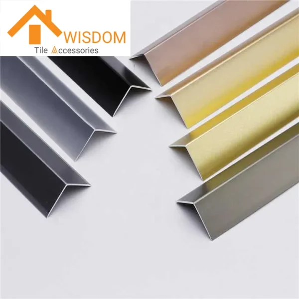 Aluminum Corner Right Angle Edge Tile Trim 1.2mm Thickness