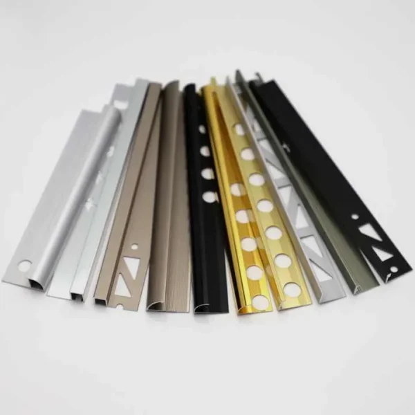 Aluminum Extrusion Profiles for Tile Trim Corners 1.2mm Thickness