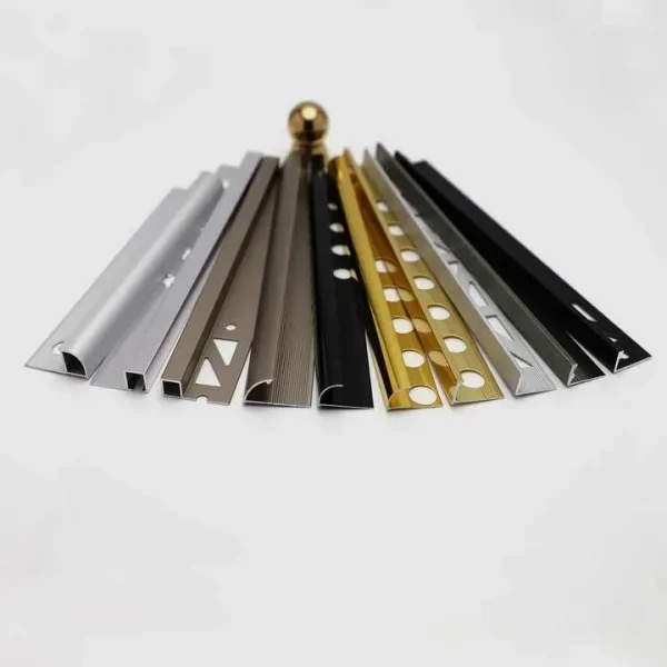 Aluminum Extrusion Profiles for Tile Trim Corners 1.2mm Thickness