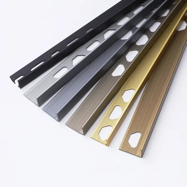 Aluminum L-Shape Tile Trim Straight Edge 1.2mm Thickness