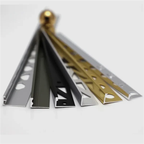 Aluminum L-Shape Tile Trim Straight Edge 1.2mm Thickness