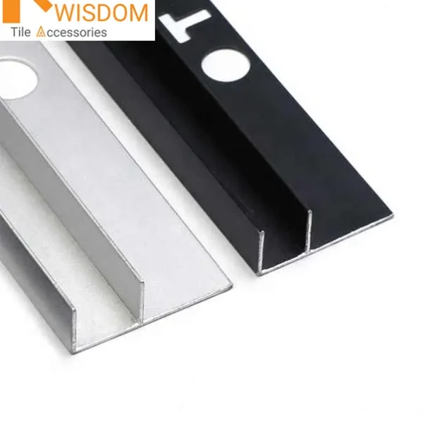Aluminum Shower Tile Edge Trim 1.2mm Custom Length