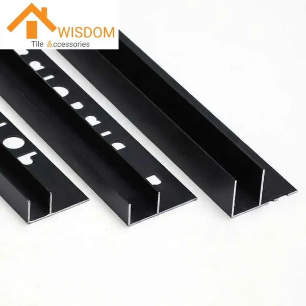 Aluminum Shower Tile Edge Trim 1.2mm Custom Length