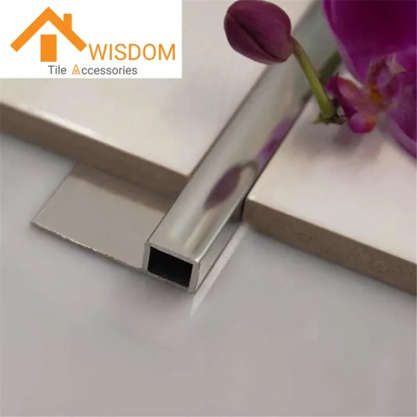 Aluminum Square Edge Tile Trim Corners 1.2mm Thickness