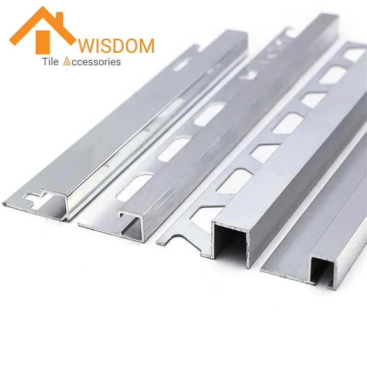 Aluminum Square Edge Tile Trim Corners 1.2mm Thickness