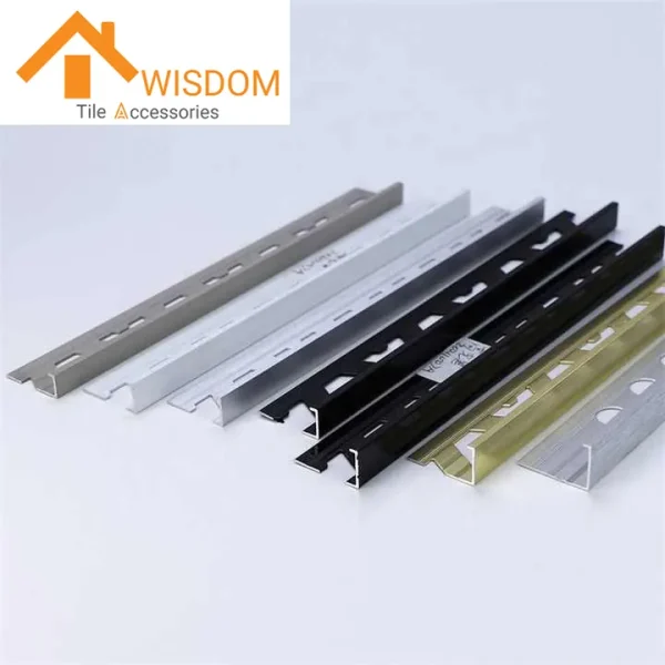 Aluminum Straight Edge Tile Trim with Colored Finish