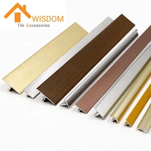 Aluminum T-Shaped Tile Trim Strips for Edge Applications