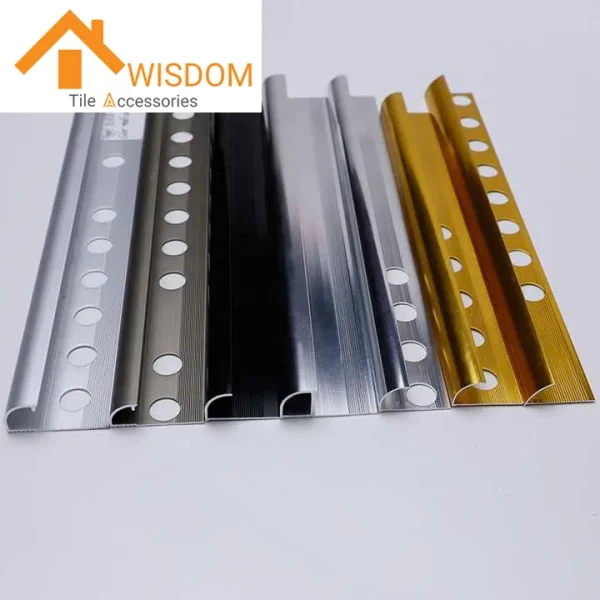 Aluminum Tile Corner Trim for Decorative Edge Rounding