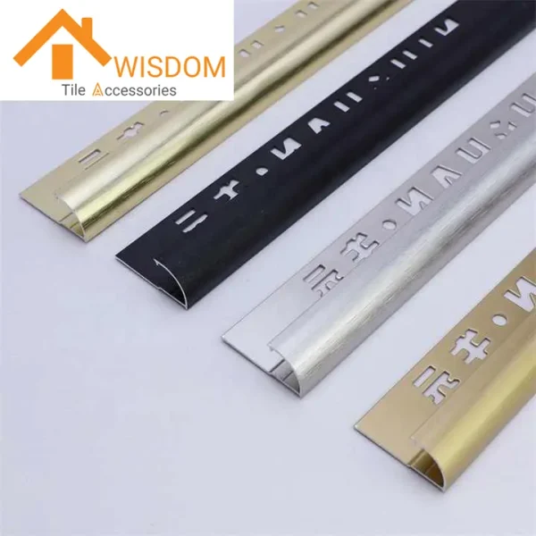 Aluminum Tile Corner Trim for Decorative Edge Rounding
