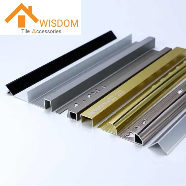 Aluminum Wall Corner Tile Edge Trim Profiles Custom Shapes