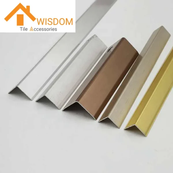 Aluminum Wall Corner Tile Edge Trim Profiles Custom Shapes
