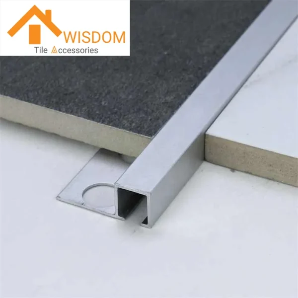 Anodized Aluminum Square Edge Tile Trim for Custom Applications