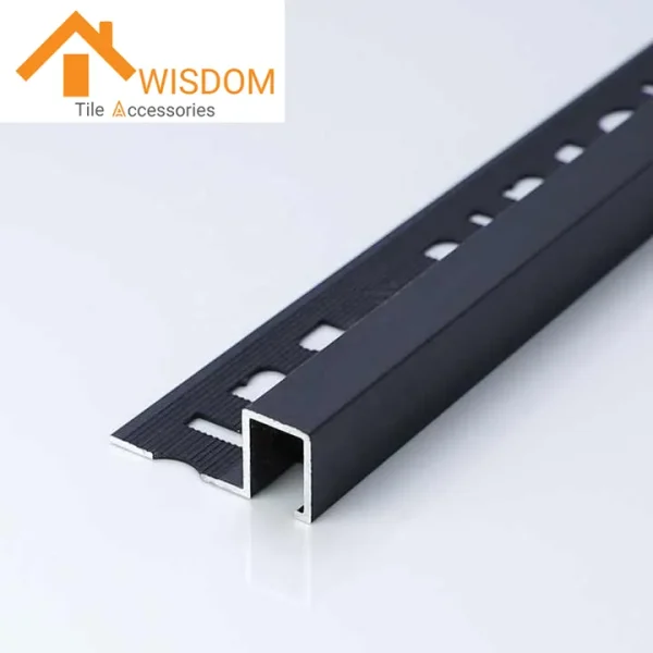 Black Powder Coated Aluminum Square Edge Tile Trim